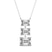 10kt White Gold Harmony Emerald Lab Diamond Fashion Necklace (4 Ct. Tw.)