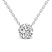 14ct White Gold Lluvia Round Lab Diamond Solitaire Necklace (5 Ct. Tw.)