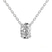 Platinum Ethereal Oval Lab Diamond Solitaire Necklace (2 Ct. Tw.)