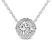 Belleza Halo Lab Diamond Solitaire Necklace