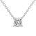 Zenobia Princess Lab Diamond Solitaire Necklace