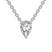 9ct White Gold Fiona Pear Lab Diamond Solitaire Necklace (1/2 Ct. Tw.)