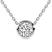 Platinum Agustina Round Bezel Lab Diamond Solitaire Necklace (1 1/2 Ct. Tw.)