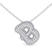 10kt White Gold Lab Diamond Initial B Necklace (1 Ct. Tw.)