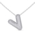 Lab Diamond Initial V Necklace