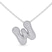 Lab Diamond Initial W Necklace