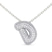 9ct White Gold Lab Diamond Initial D Necklace (1 Ct. Tw.)
