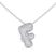 14kt White Gold Lab Diamond Initial F Necklace (1 Ct. Tw.)