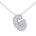 10kt White Gold Lab Diamond Initial G Necklace (1 Ct. Tw.)