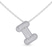 9ct White Gold Lab Diamond Initial I Necklace (1 Ct. Tw.)