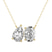 Sweetheart Spark Two Stone Pear and Oval Lab Diamond Fashion Necklace