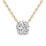 14kt Yellow Gold Lluvia Round Black Lab Diamond Solitaire Necklace (1 Ct. Tw.)