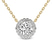 Belleza Halo Lab Diamond Solitaire Necklace