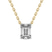 Alma Emerald Lab Diamond Solitaire Necklace