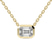 10kt Yellow Gold Aubree Emerald Bezel Lab Diamond Solitaire Necklace (1 1/2 Ct. Tw.)