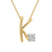 Minimal Lab Diamond Initial K Necklace