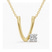 Minimal Lab Diamond Initial V Necklace