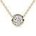14kt Yellow Gold Agustina Round Bezel Black Lab Diamond Solitaire Necklace (1 Ct. Tw.)