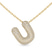 Lab Diamond Initial U Necklace