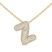 Lab Diamond Initial Z Necklace