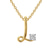 Minimal Lab Diamond Initial L Necklace