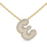14ct Yellow Gold Lab Diamond Initial E Necklace (1 Ct. Tw.)