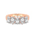 10kt Rose Gold Blakely Pear Lab Diamond Anniversary Band (1/2 Ct. Tw.)