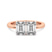 Itzel Two Stone with Both Emeralds Toi Et Moi Lab Grown Diamond Ring