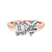 Lola Two Stone Heart and Emerald Toi Et Moi Lab Grown Diamond Ring