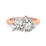 Malena Two Stone Radiant and Pear Toi Et Moi Lab Grown Diamond Ring