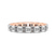 14kt Rose Gold Maven Emerald Lab Diamond Eternity Ring (7 Ct. Tw.)