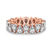 14ct Rose Gold Fable Pear Lab Diamond Eternity Ring (3 Ct. Tw.)