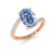 9ct Rose Gold Skyborne Colored Lab Diamond Ring (3 Ct. Tw.)