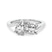 Platinum Cecelia Two Stone Cushion and Pear Toi et Moi Lab Grown Diamond Ring (2 Ct. Tw.)