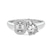 Rebeca Two Stone Emerald and Pear Toi et Moi Lab Grown Diamond Ring