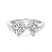 Luisa Two Stone Round and Princess Toi et Moi Lab Grown Diamond Ring