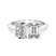 Trianna Two Stone Oval and Emerald Toi Et Moi Lab Grown Diamond Ring