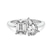 Atana Two Stone Emerald and Pear Toi Et Moi Lab Grown Diamond Ring