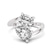 Lucia Two Stone Cushion and Pear Toi et Moi Lab Grown Diamond Ring