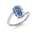 10kt White Gold Skyborne Colored Lab Diamond Ring (3 Ct. Tw.)
