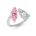 18kt White Gold Day and Night Colored Lab Diamond Ring (3 Ct. Tw.)