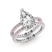 10kt White Gold Aurora Colored Lab Diamond Ring (3 Ct. Tw.)