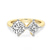 Luisa Two Stone Round and Princess Toi et Moi Lab Grown Diamond Ring