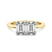 Itzel Two Stone with Both Emeralds Toi Et Moi Lab Grown Diamond Ring