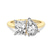 Malena Two Stone Radiant and Pear Toi Et Moi Lab Grown Diamond Ring