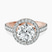 Rising Sun Halo Lab Diamond Engagement Ring in 9ct Rose Gold