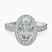 Rising Sun Halo Lab Diamond Engagement Ring in 9ct White Gold