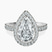 Rising Sun Halo Lab Diamond Engagement Ring in 9ct White Gold