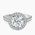 Rising Sun Halo Lab Diamond Engagement Ring in 9ct White Gold