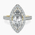 Rising Sun Halo Lab Diamond Engagement Ring in 18ct Yellow Gold
